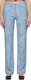 Serapis Blue Scrap Yard Fitted Jeans In Print