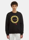 Serapis Crown Of Thorns Sweatshirt In Black