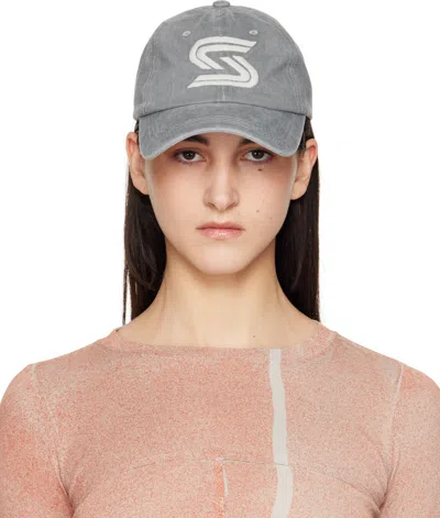 Serapis Gray Logo Cap In Grey