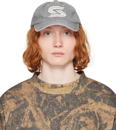 Serapis Gray Logo Cap In Grey