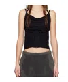 Serapis Black Strap Camisole In Black