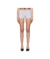 Serapis Gray Monogram Shorts In Gray