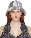 Serapis Multicolor Newspaper Cuts Bucket Hat In Newspaper