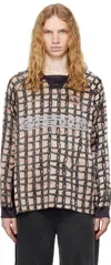 Serapis Pink Crate Grille Football Polo In Print