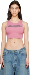 Serapis Ssense Exclusive Pink Thermal Tank Top In Polymer Pink