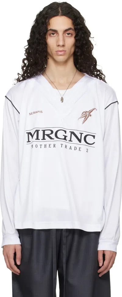 Serapis White Double V Football Jersey