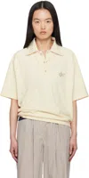 Serapis Yellow Sailor Short Sleeve Polo In Cream Yellow