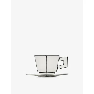 Serax Annebet Philips Carte Blanche Porcelain Cappuccino Cup And Saucer Set White