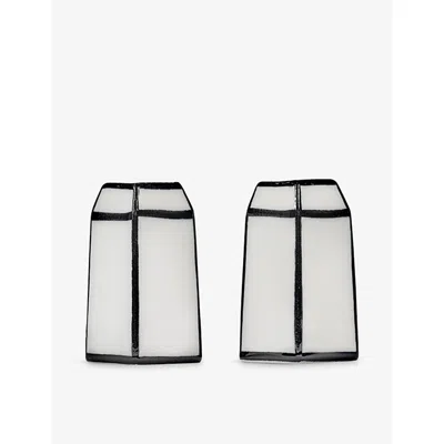 Serax Annebet Philips Carte Blanche Porcelain Salt And Pepper Set White In Black