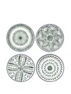 Serax Bazaar Geometric-patterned Plates In Transparent