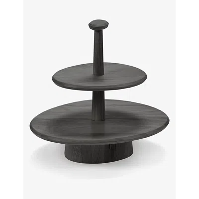 Serax Black Kelly Wearstler Dune Porcelain Two-tier Cake Stand 41cm