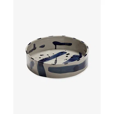 Serax Blue Sophia Round Deep Stoneware Serving Plate