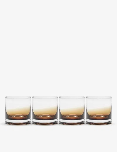 Serax Brown Kelly Wearstler Zuma Glass Whiskey Glasses Set Of Four In Transparent
