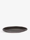 Serax Brown La Mère Oval Stoneware Plate 37.5cm X 27.5cm In Brown