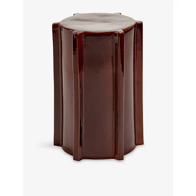 Serax Burgundy Side Table 02 Pawn Stoneware Table In Brown