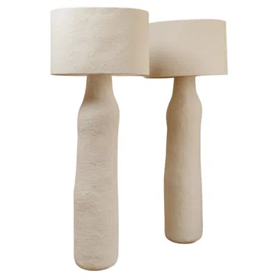 Pre-owned Serax Contemporary Papier Maché Floor Lamps In Sand
