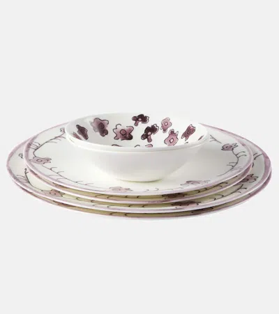Serax Dark Viola Anemone Milk Starter Plate And Bowl Set By Marni