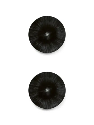 Serax Dé Abstract-print Plates(set Of Two) In Black