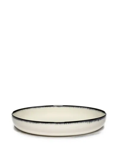 Serax Dé Contrast-trim Glazed Bowls (set Of Two) In White