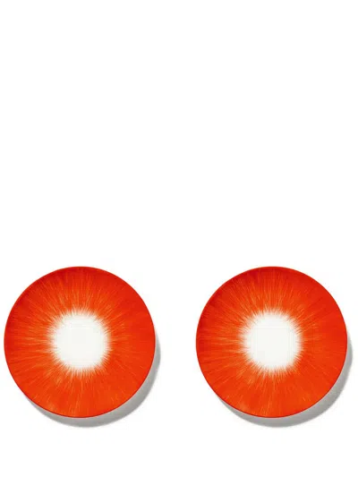 Serax Dé Dessert Plates (set Of Two) In Rot