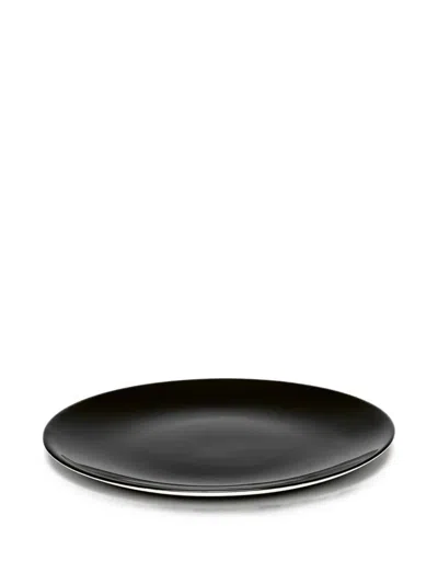 Serax Dé Matte-finish Round Plate (set Of Two) In Black