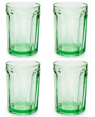 Serax Fish & Fish Medium Glasses, Set Of 4 In Green