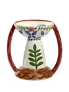 Serax Floral-painted Double-handle Vase In White