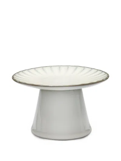 Serax Fluted Pedestal Cake Stand In Gray