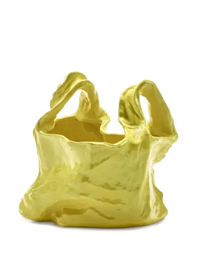 Serax Gala Handles Vase In Yellow