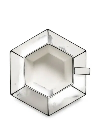 Serax Geometric-frame Coffee Cups (set Of Two) In White