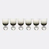 Serax Set Of Six Small Eternal Snow Stemmed Glasses In Smoky Grey