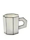 Serax Heptagon Contrast-line Mug (set Of Two) In White