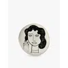 Serax White La Mère Graphic-print Medium Stoneware Plate 20cm In White