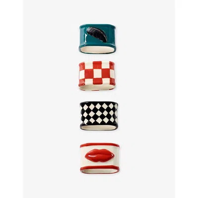 Serax Les Objets Mouleversants By Wouters & Hend Set Of Four Napkin Rings Mix