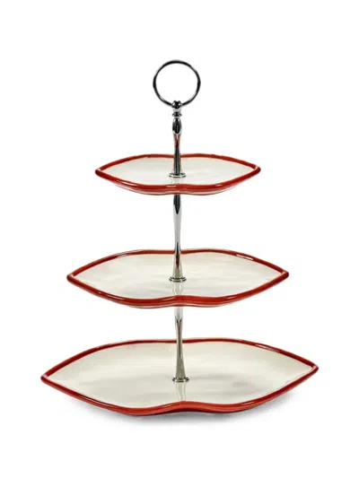 Serax Les Objets Mouleversants Three-tier Cake Stand In Red