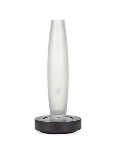 Serax Lys 2 Frosted-glass Wooden-base Vase In Transparent
