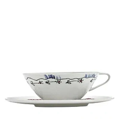 Serax Marni Anemone Milk Tea/coffee Cup & Saucer In White