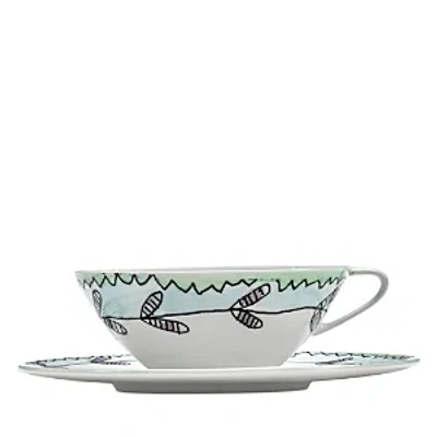 Serax Marni Blossom Milk Tea/coffee Cup & Saucer In Multi