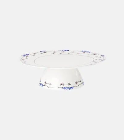 Serax Midnight Flowers Anemone Milk Porcelain Cake Stand By Marni