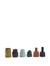 Serax Molly Textured Vases (set Of Six) In Multi