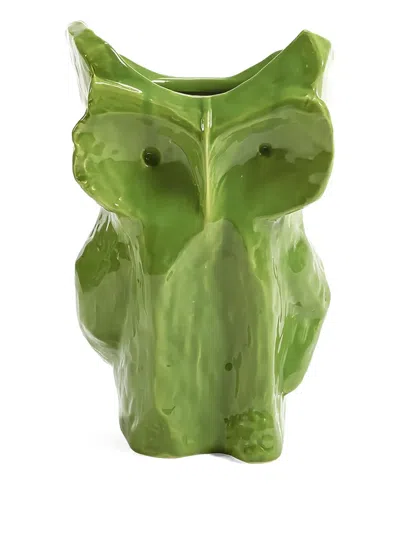 Serax Owl Vase In Green