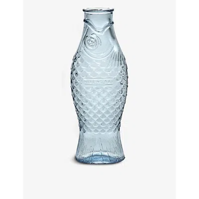 SERAX X PAOLA NAVONE FISH & FISH GLASS BOTTLE 1L PALE BLUE,66091555
