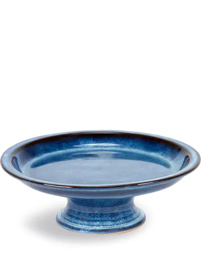 Serax Pure Stoneware Cake Stand In Blue