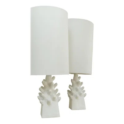 Pre-owned Serax Quirky Ceramic Table Lamps, White Linen Lampshade Included