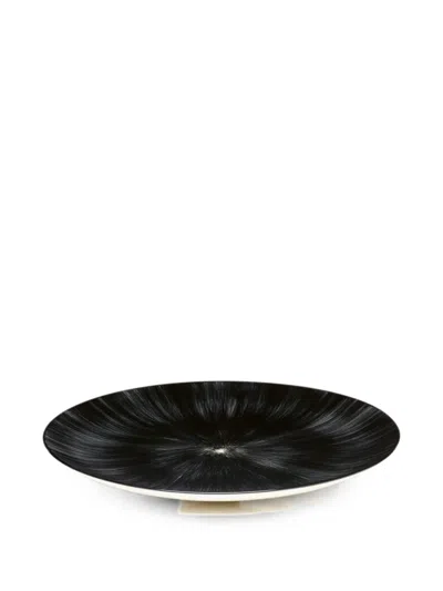 Serax Radial-patterned Plates (set Of Two) In Black