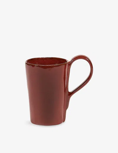 Serax Red La Mère Curved-handle Glazed Stoneware Mug 11.5cm