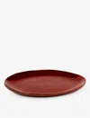 Serax Red La Mère Irregular Small Stoneware Plate 18cm In Red