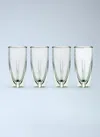 Serax Set Of Four Dora High Glasses In Green