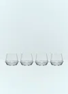 Serax Set Of Four Dune Tumblers In Clear