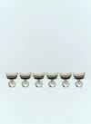 Serax Set Of Six Medium Eternal Snow Stemmed Glasses In Grey